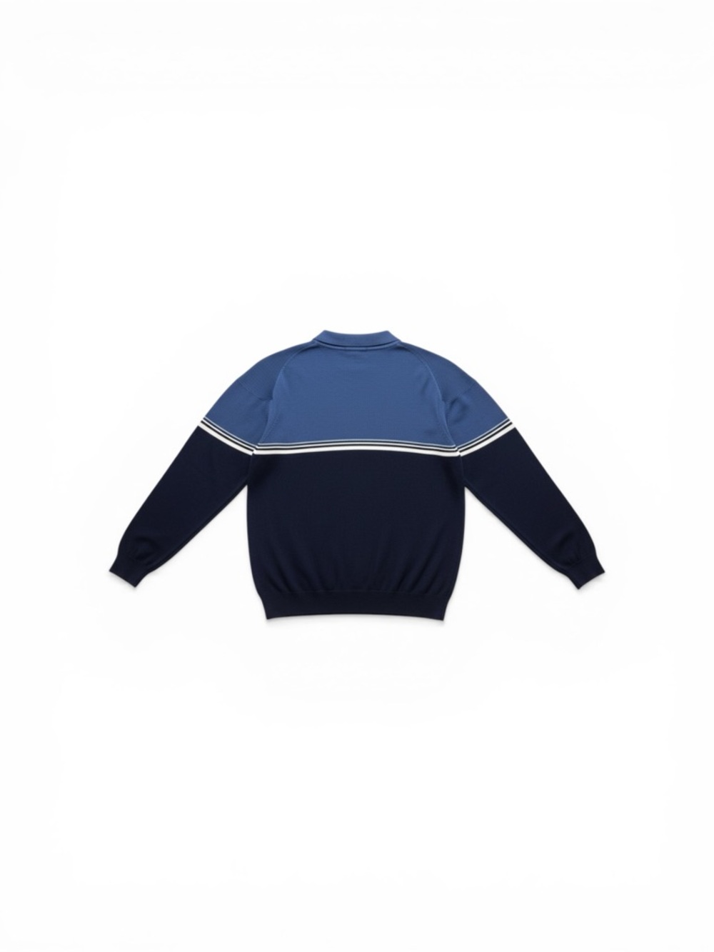 Eddie Bauer Two-Tone Blue & Navy Long-Sleeve Polo - Picture 4 of 5